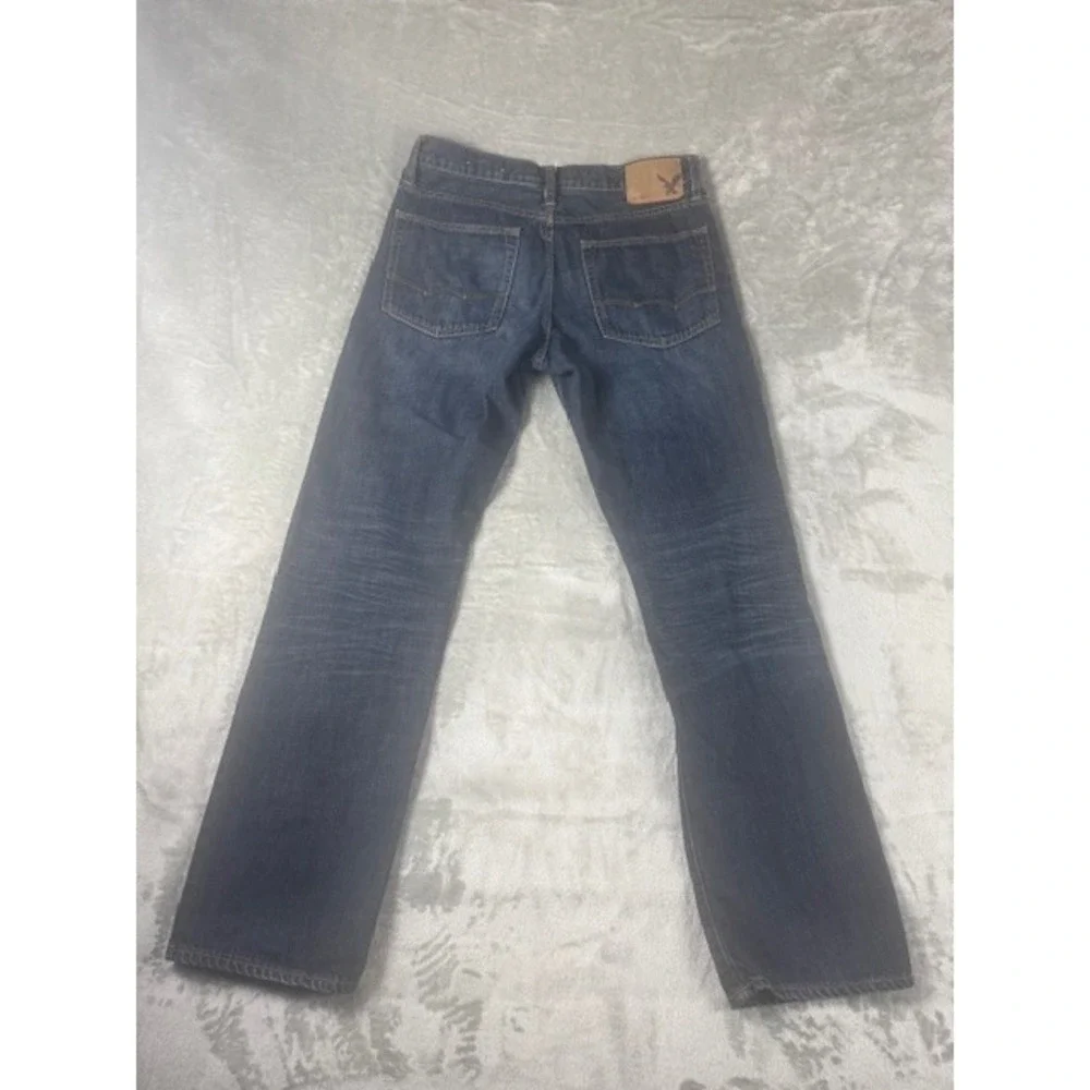 American Eagle Jeans Men 31x32 Relaxed Straight Dark Wash Denim Blue 100% Cotton